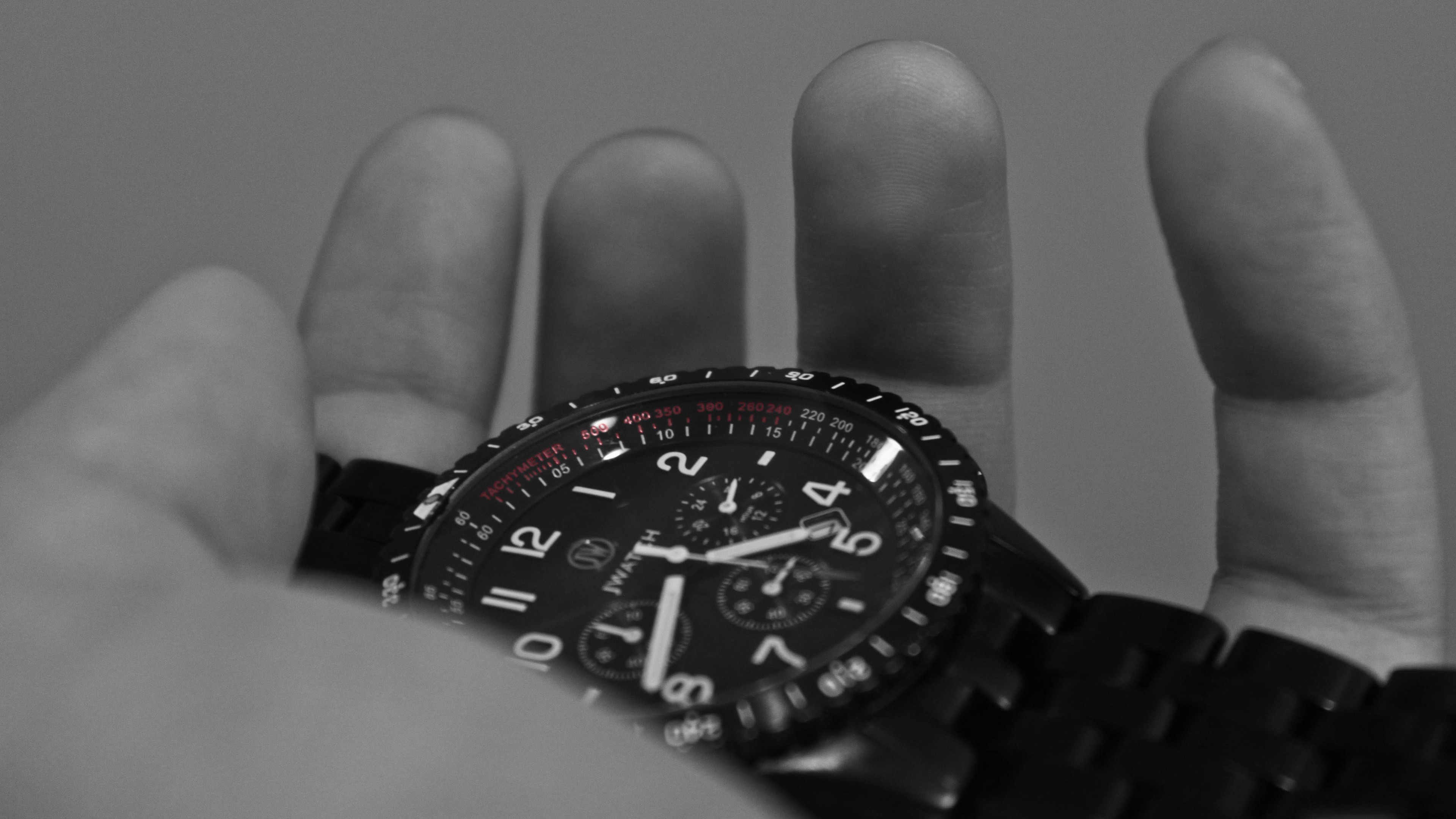 black, And, White, Hands, Monochrome, Watches Wallpaper