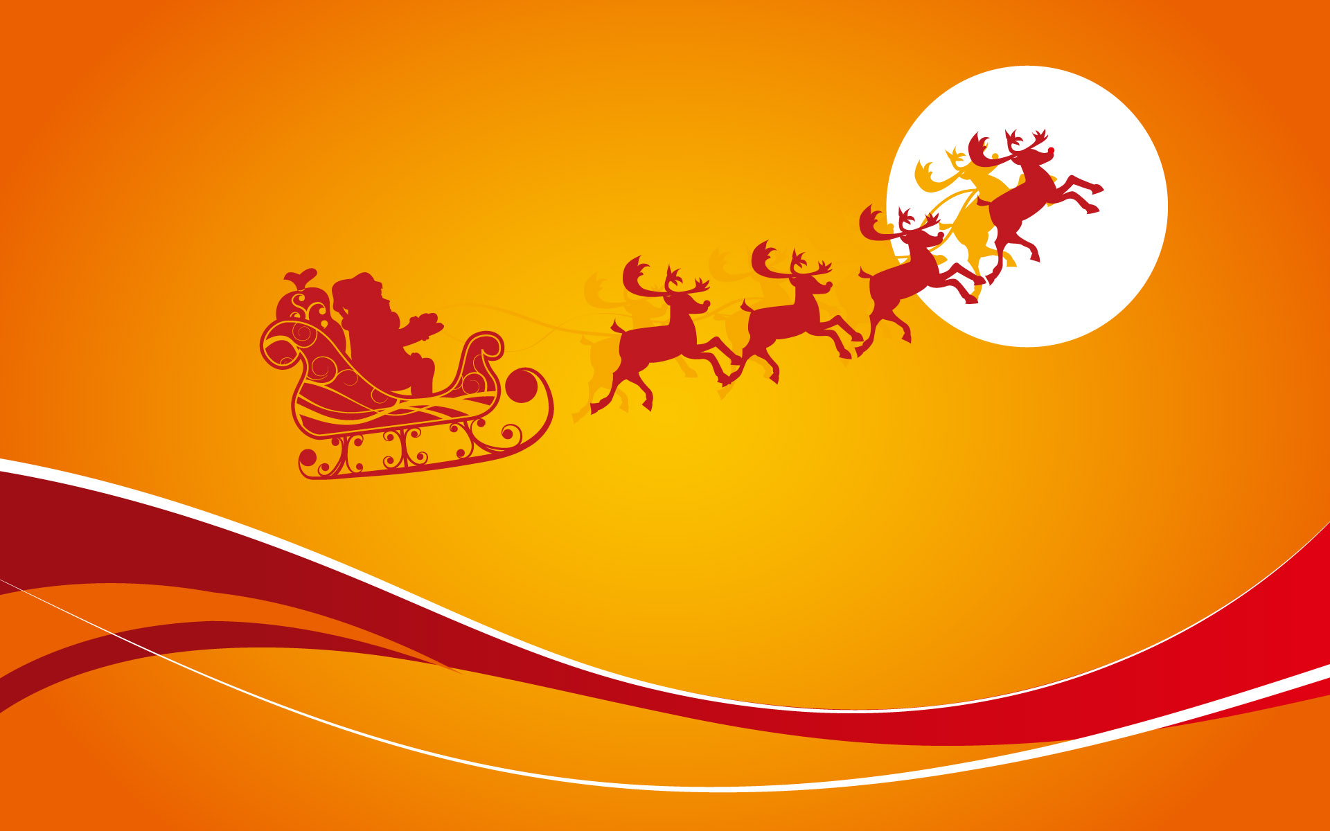 santa, Claus, With, Gifts Wallpaper