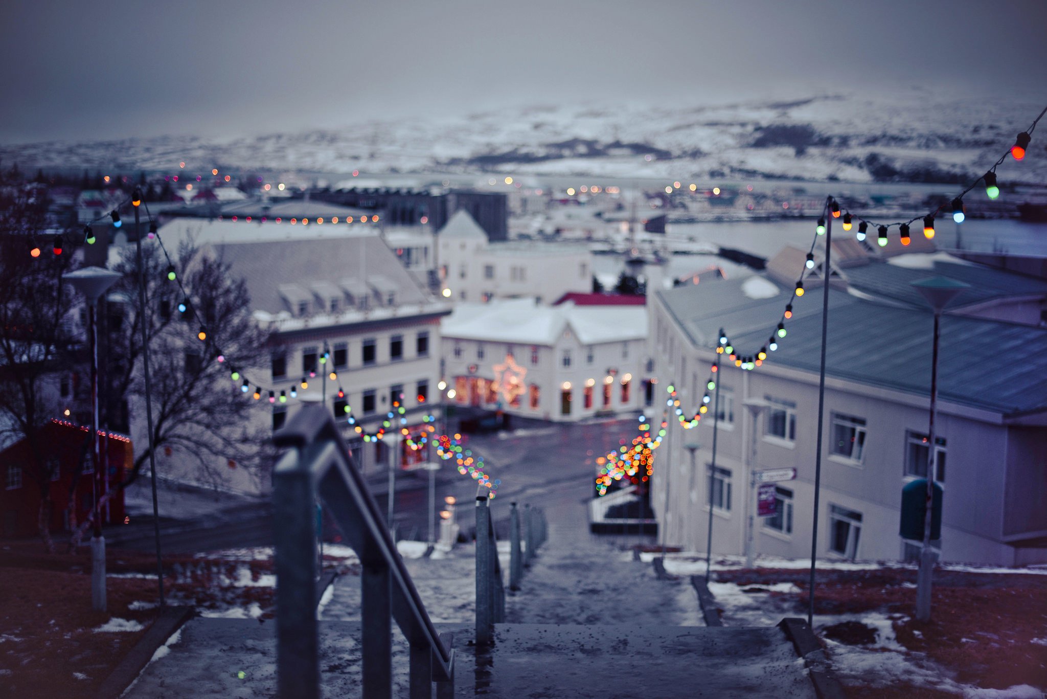 nature, Winter, City, Christmas, Bokeh, New, Year Wallpaper