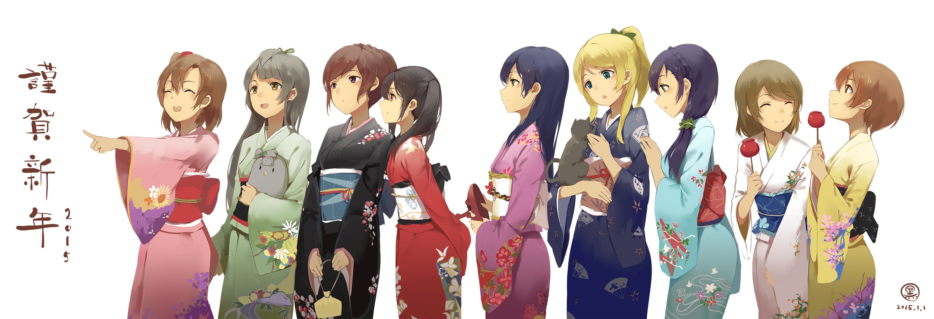 love, Live, Ayase, Eri, Nishikino, Maki, Hoshizora, Rin, Koizumi, Hanayo Wallpaper
