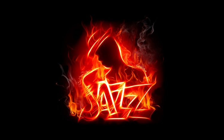 abstract, Music, Fire, Jazz, Flaming, Black, Background HD Wallpaper Desktop Background