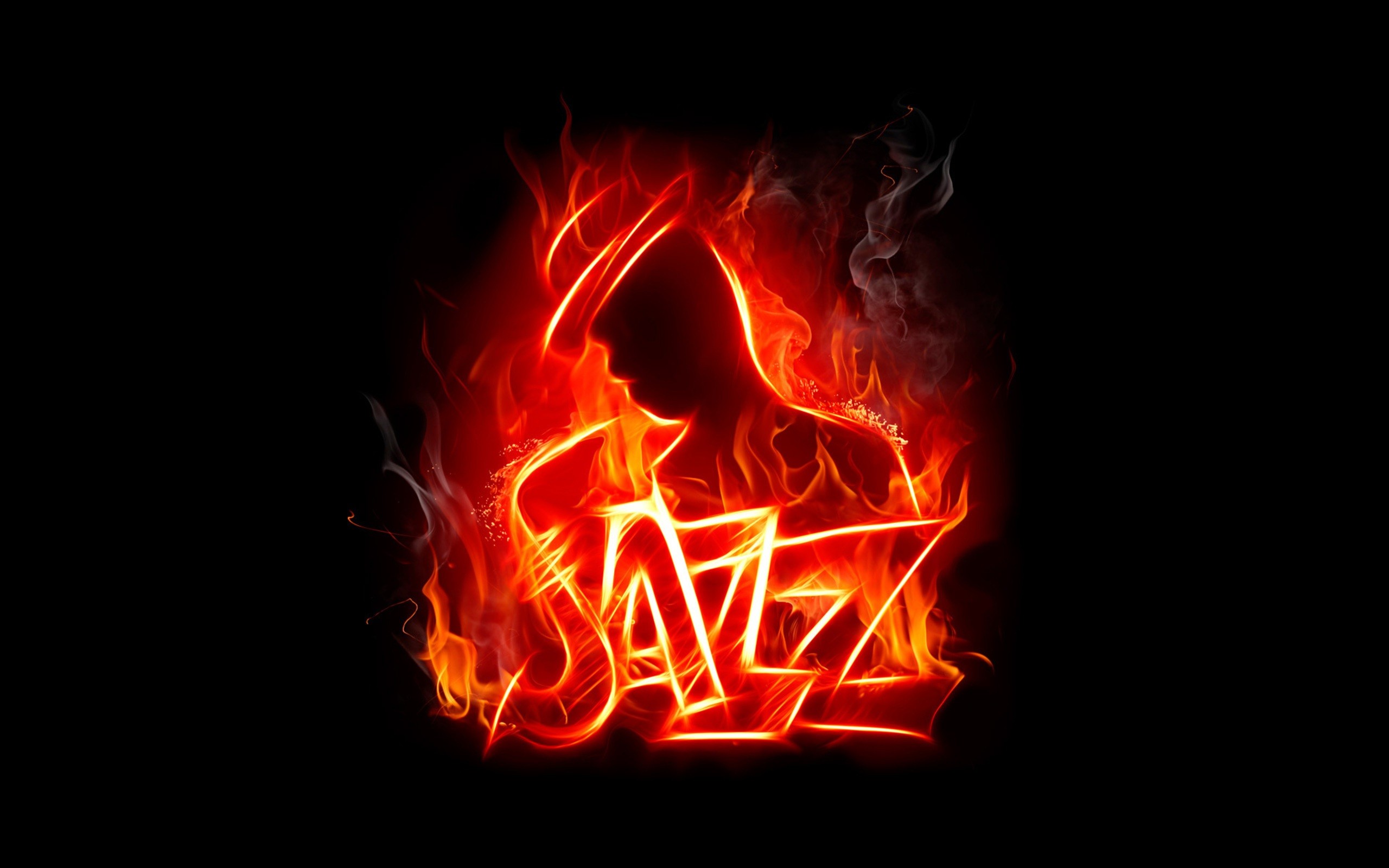 abstract, Music, Fire, Jazz, Flaming, Black, Background Wallpaper