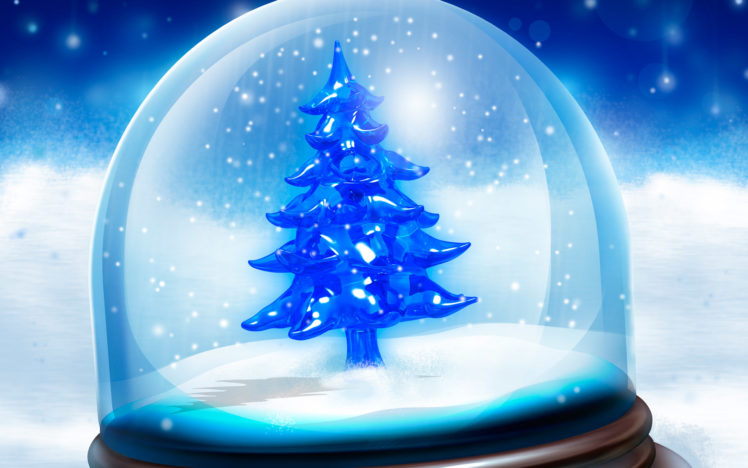 snowy, Christmas, Tree HD Wallpaper Desktop Background