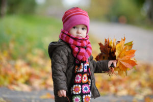 cute, Baby, In, Autumn
