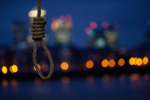 noose, Suicide, Hanging, Rope, Cities, Buildings, Skyscrapers, Mood, Night, Lights, Dark