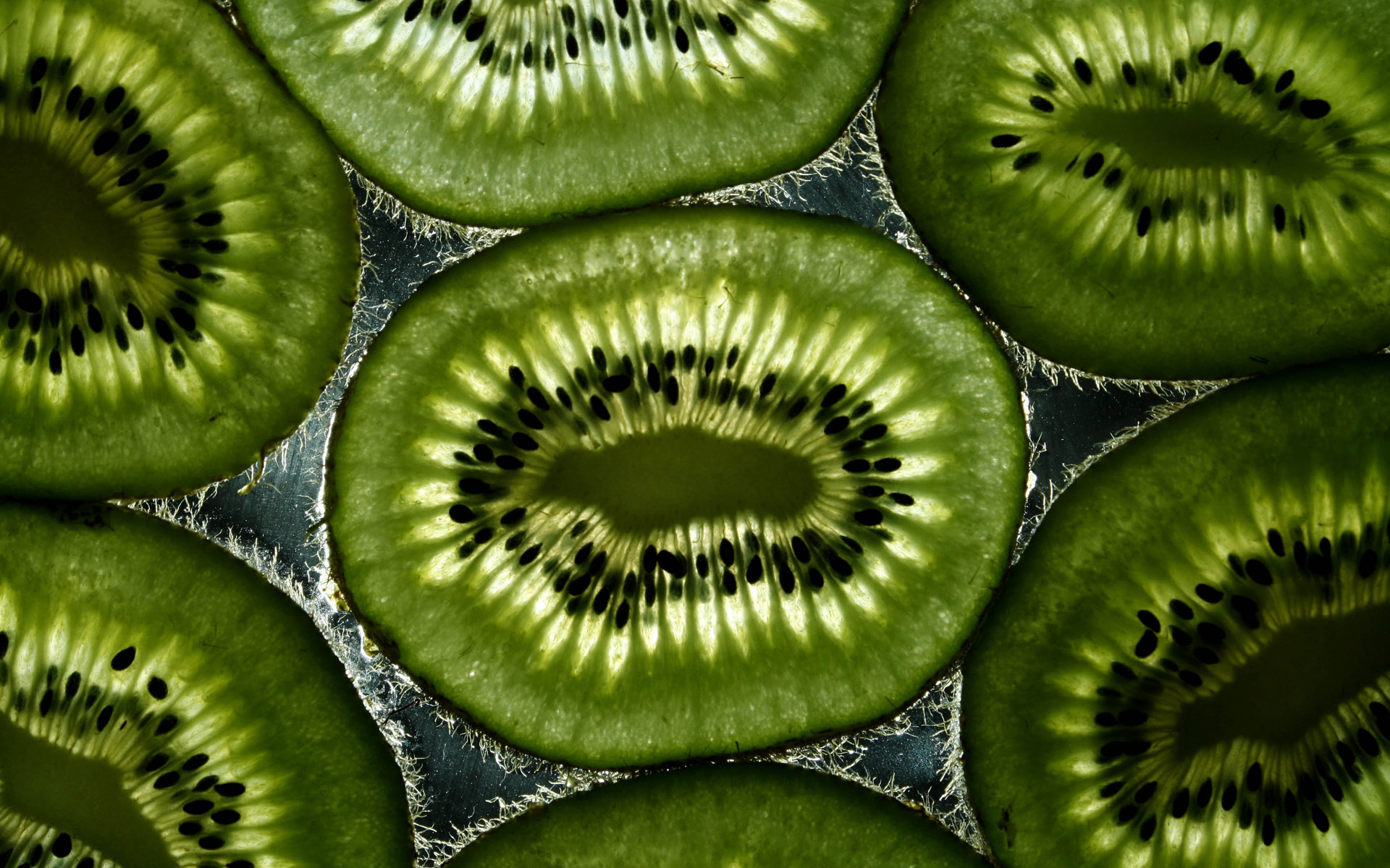 kiwi, Fruit, Pattern, Green, Light, Abstract Wallpaper