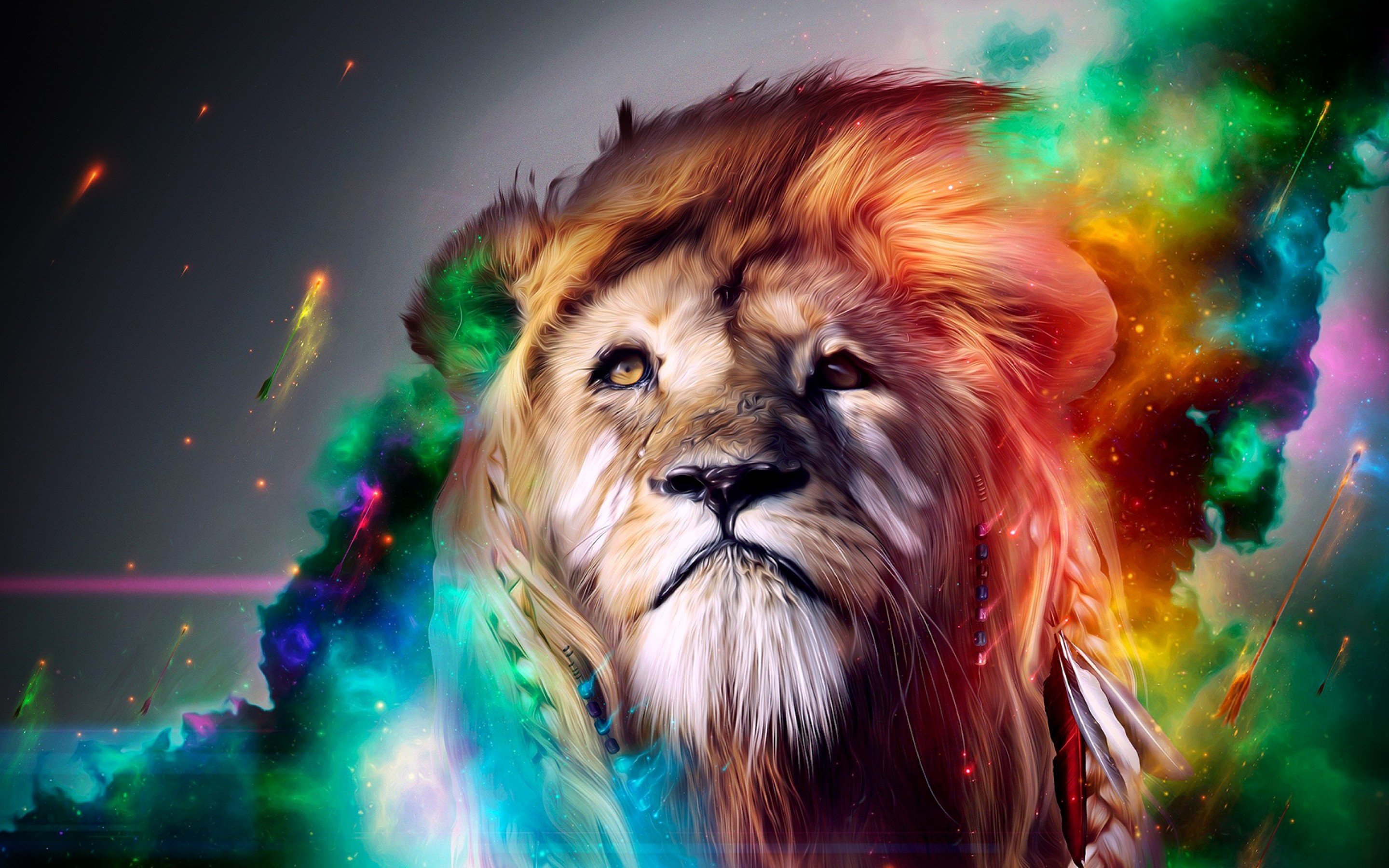 artistic, Lion Wallpaper