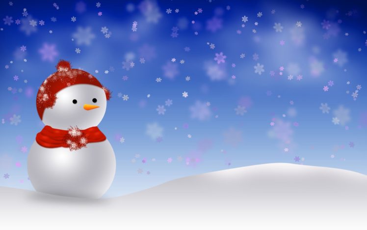 christmas, Background, Snowman HD Wallpaper Desktop Background