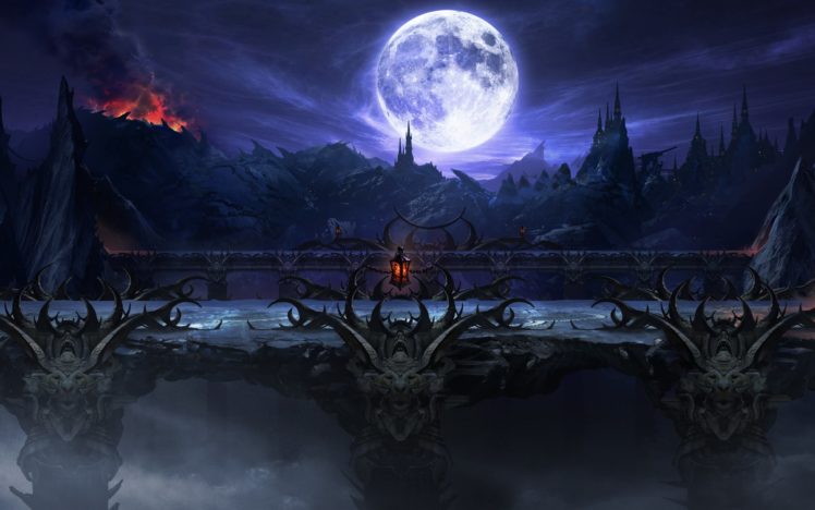 mortal, Kombat, X, Stage, Moon, Fantasy HD Wallpaper Desktop Background