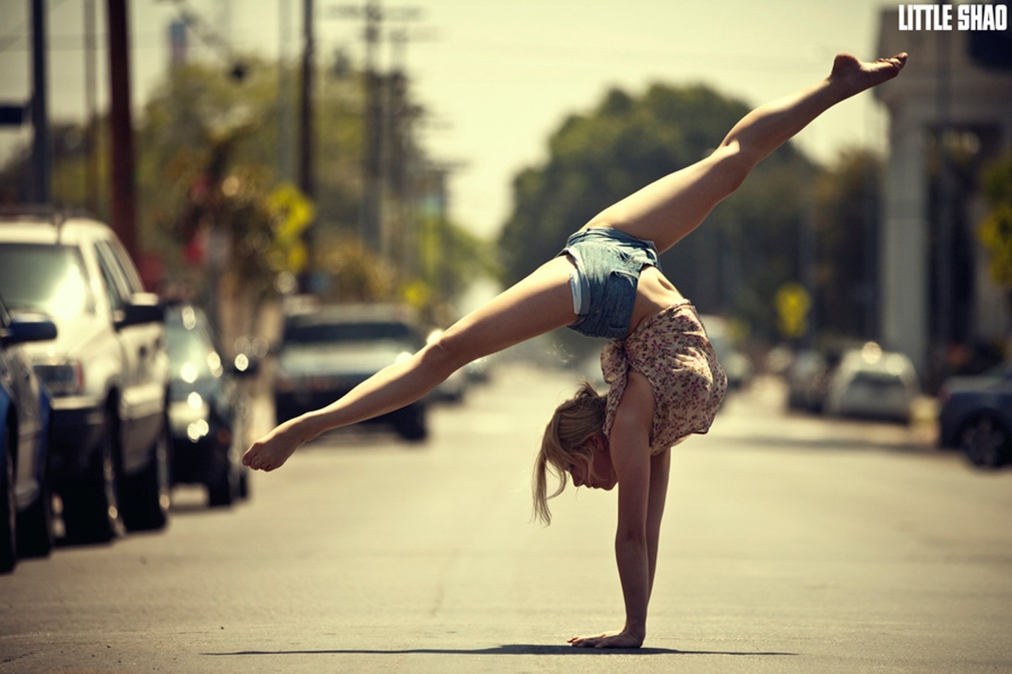 sports,  , Girl, Fitness, Posture, Gymnast, Road Wallpaper
