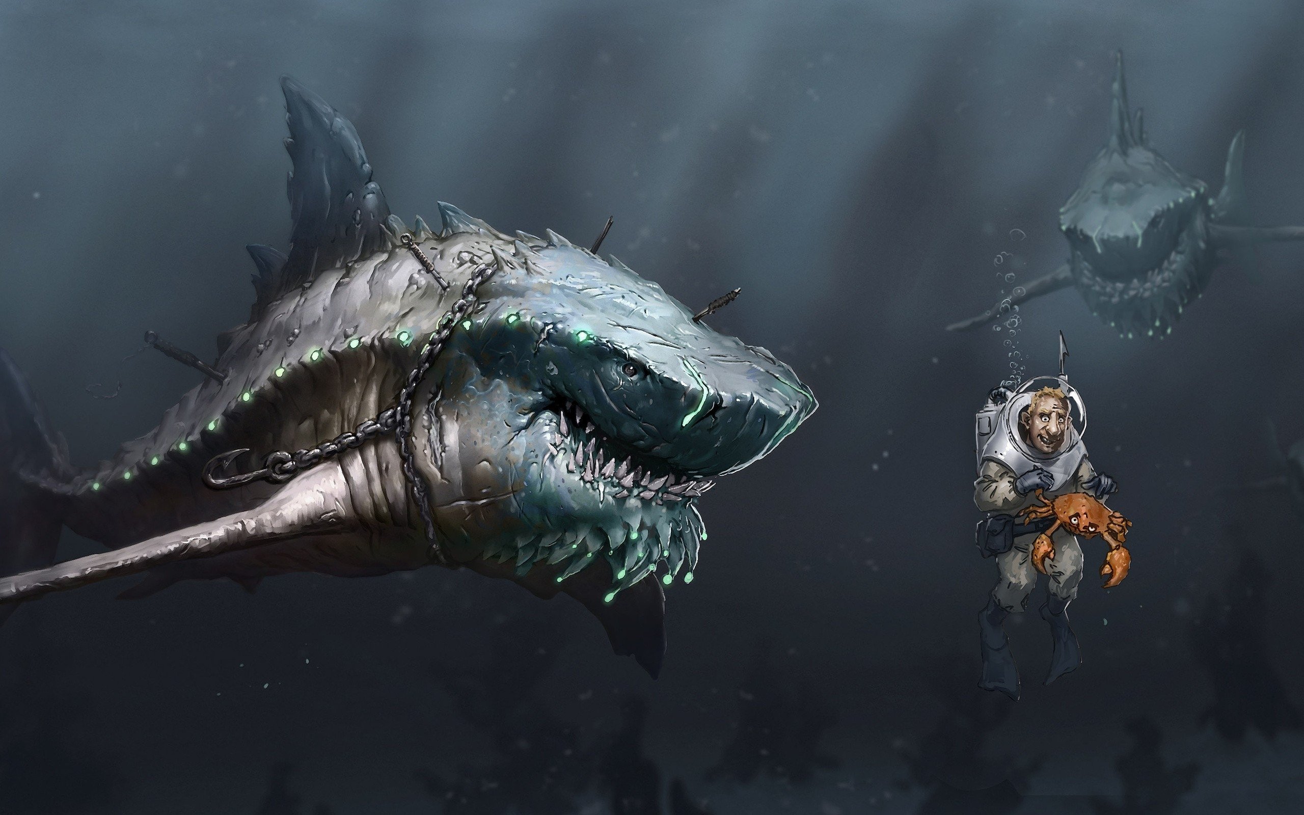 shark, Art, Fantasy Wallpaper