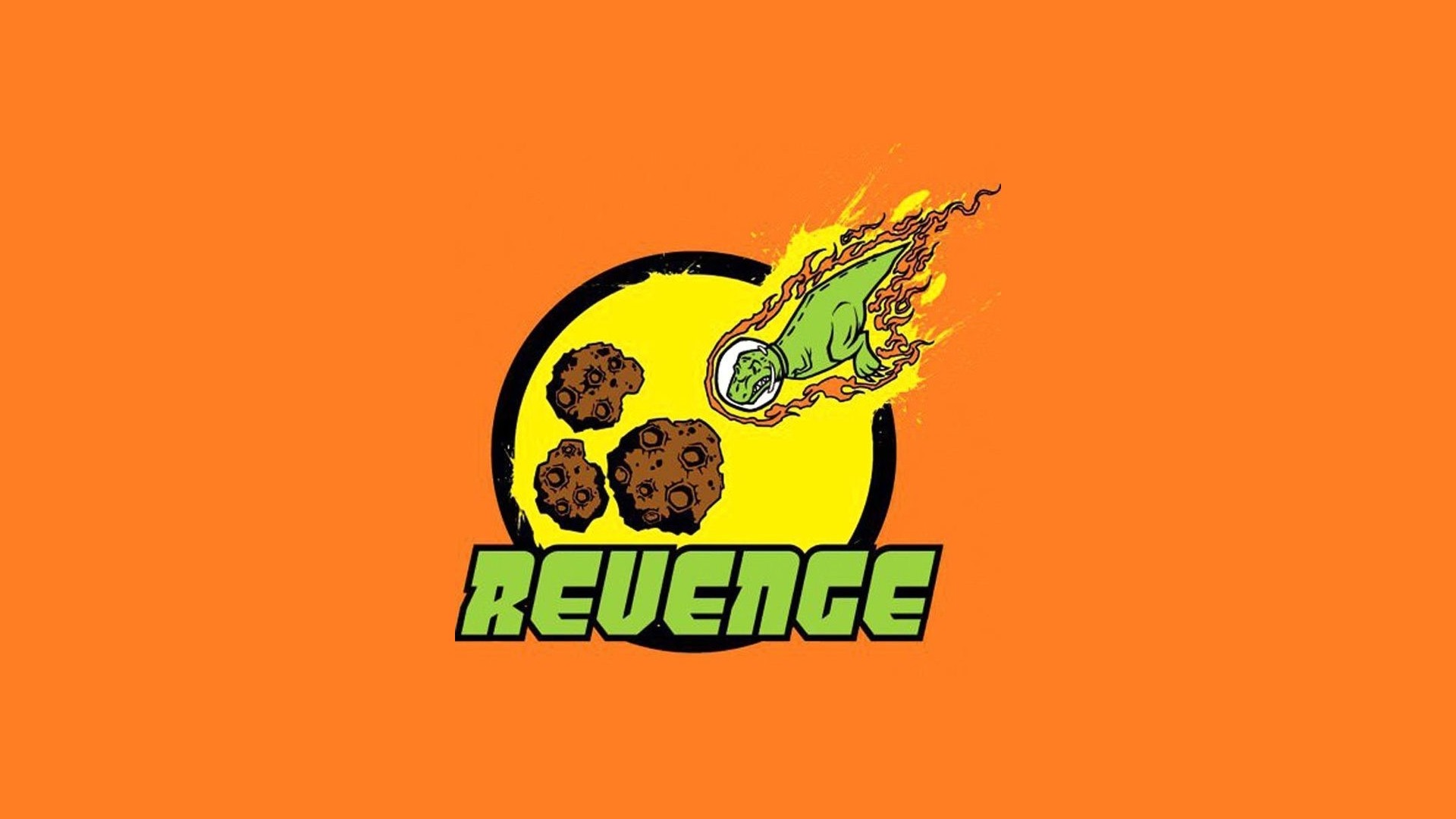 dinosaurs, Humor, Revenge, Meteorite, Orange, Background Wallpaper
