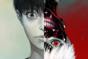 anime, Series, Tokyo ghoul, Mask, Eyes, Open, Face, Boy