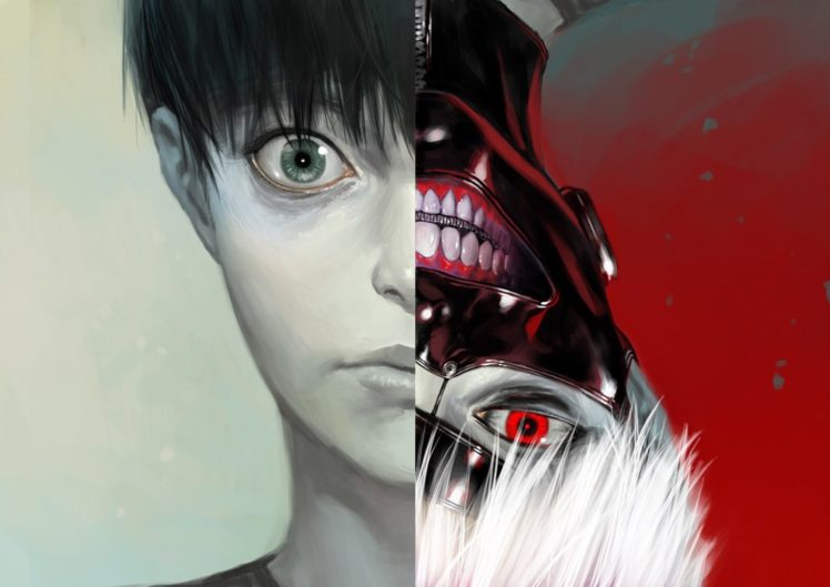 anime, Series, Tokyo ghoul, Mask, Eyes, Open, Face, Boy HD Wallpaper Desktop Background