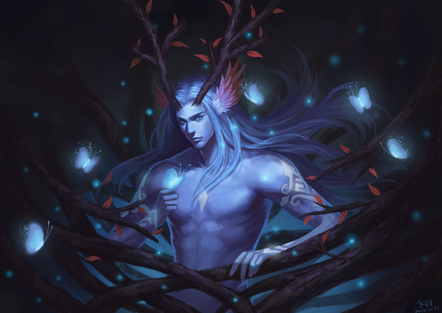 fantasy, Man, Fairy, Magic, Butterfly Wallpaper