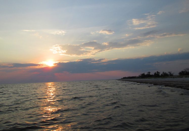 sunset, Sea, Beach, Sky, Sun, Waves, Summer HD Wallpaper Desktop Background