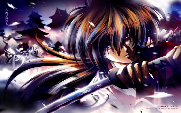 rurouni, Kenshin, Warrior, Fantasy, Anime, Warrior, Japanese, Samurai, Action, Fighting, Martial HD Wallpaper Desktop Background