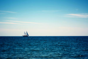 boat, Sailing, In, The, Blue, Sea