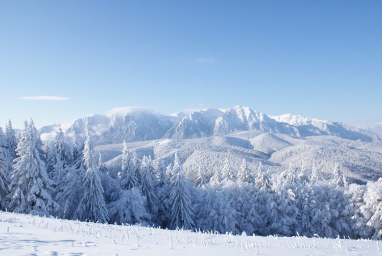 winter, Mountain, Landscape HD Wallpaper Desktop Background