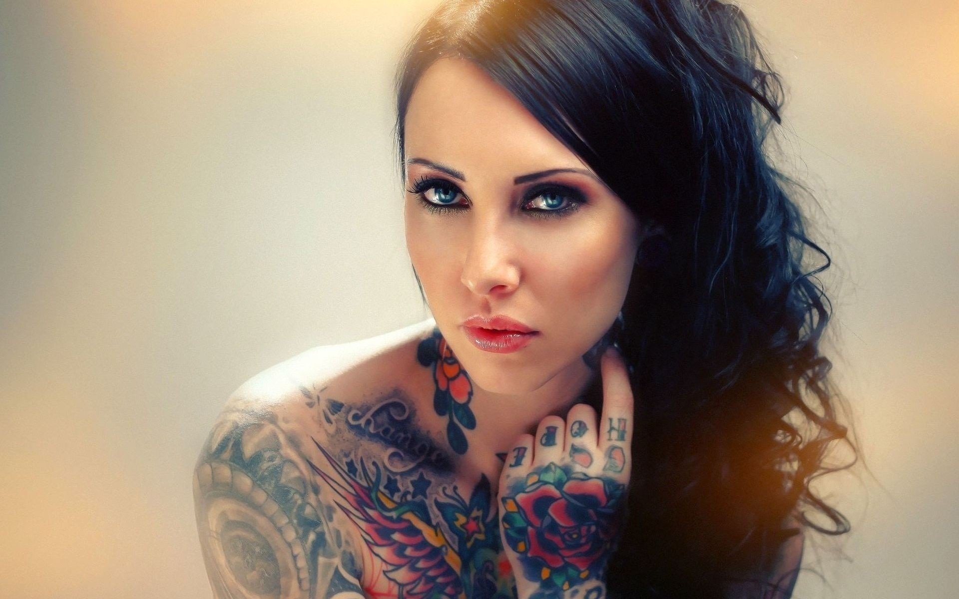 portrait,  , Tattoos, Girl, Sensuality Wallpaper