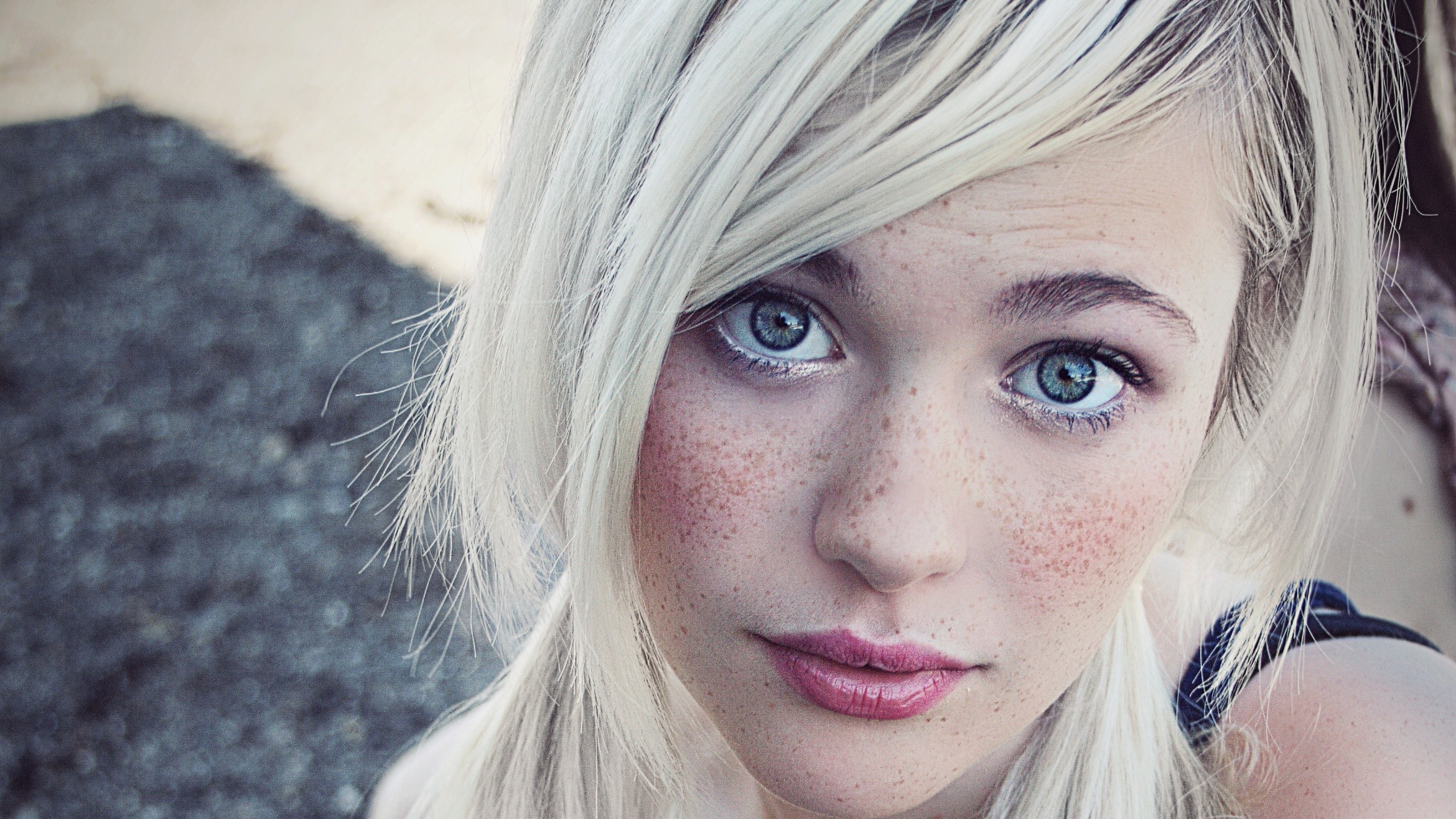 women, Close up, Models, Outdoors, Freckles, White, Hair, Devon, Jade, Aaron, Tyree Wallpaper