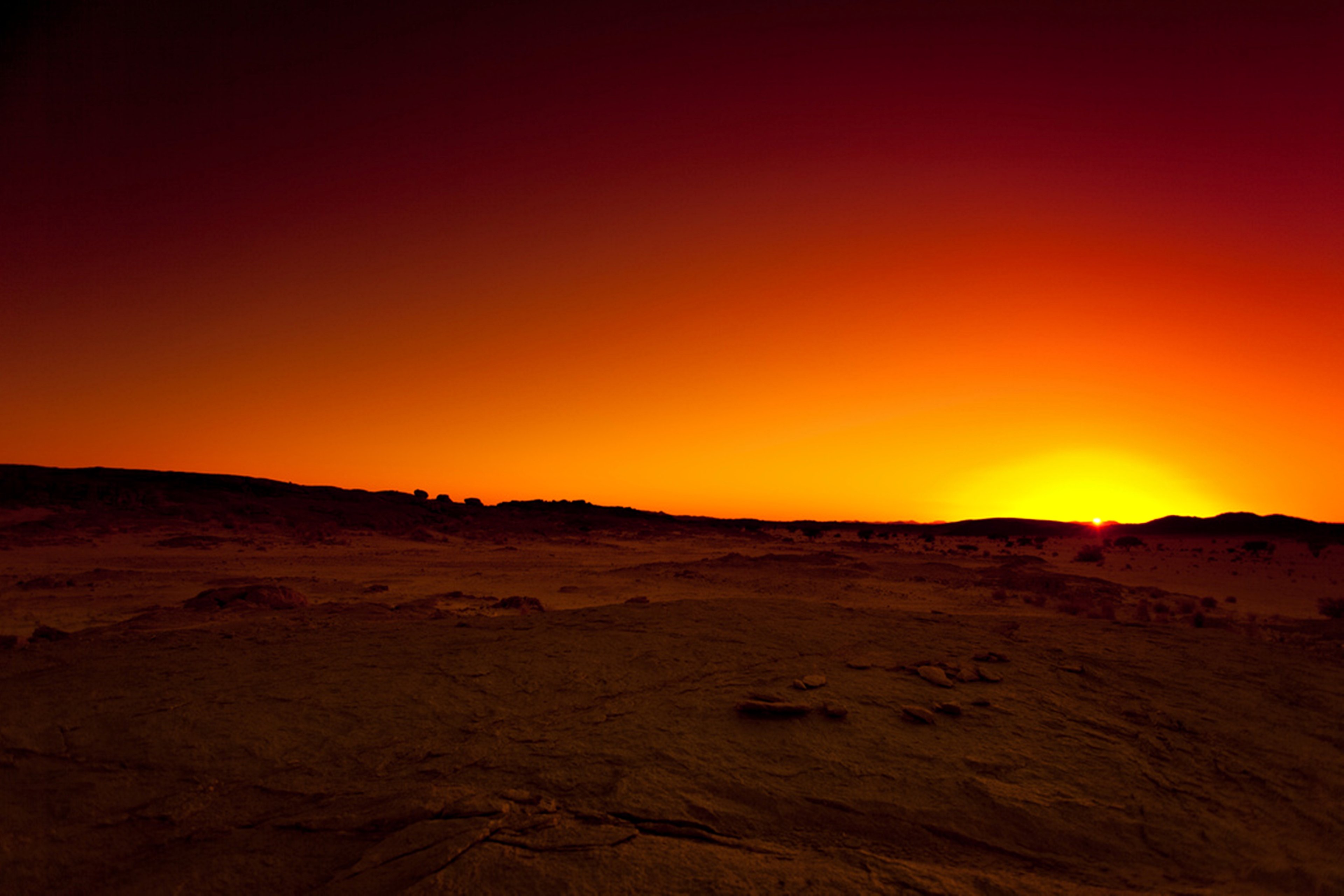 desert, Tassili, Hoggar, Algeria, Sunset Wallpaper