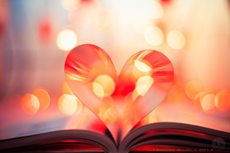 mood, Love, Hearts, Bokeh, Book HD Wallpaper Desktop Background