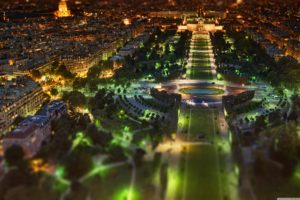 paris, Night, Panorama, Shift