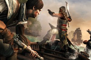 assassins, Creed, Black, Flag, Fantasy, Fighting, Action, Stealth, Adventure, Pirate