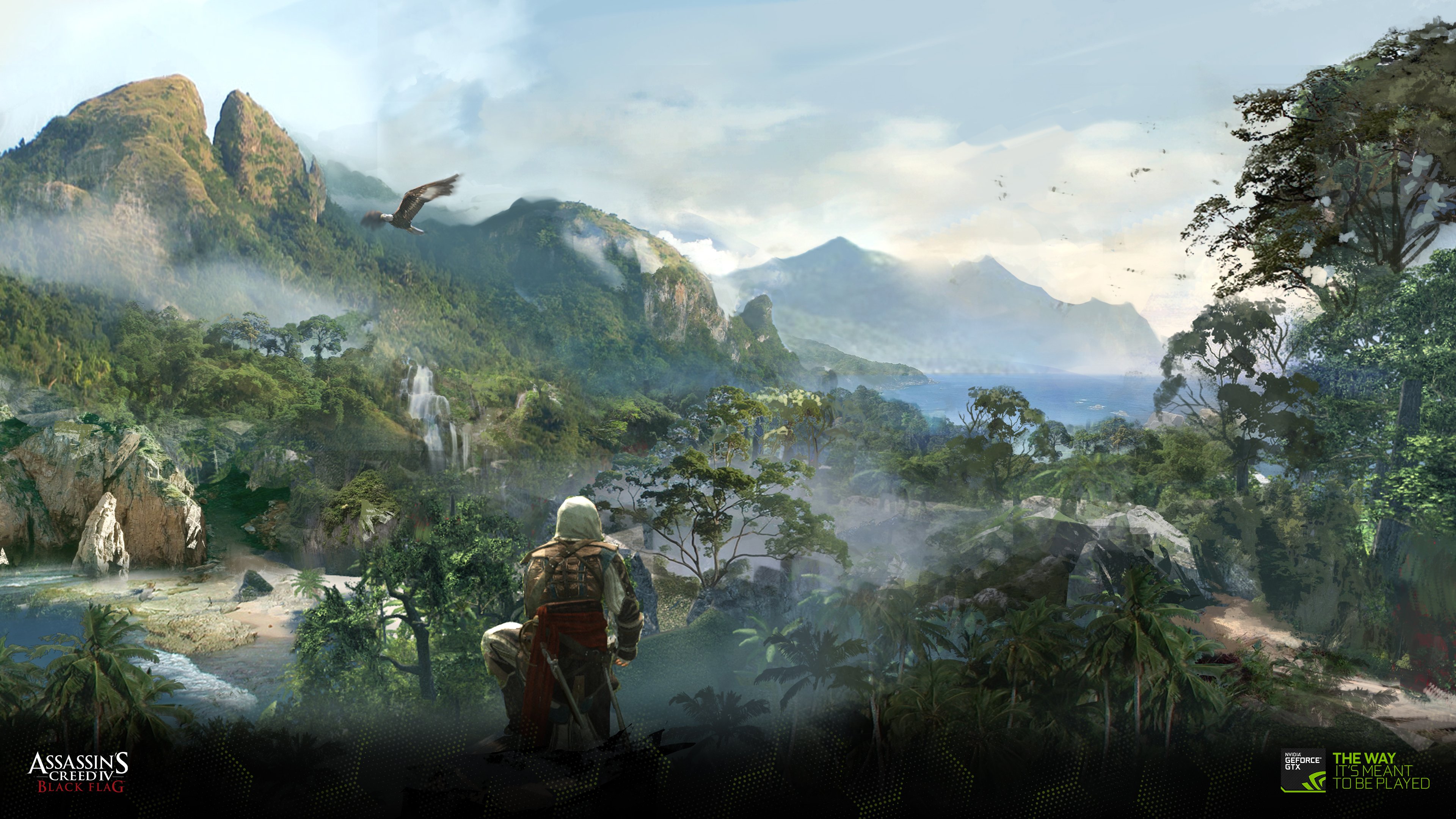 assassins, Creed, Black, Flag, Fantasy, Fighting, Action, Stealth, Adventure, Pirate Wallpaper