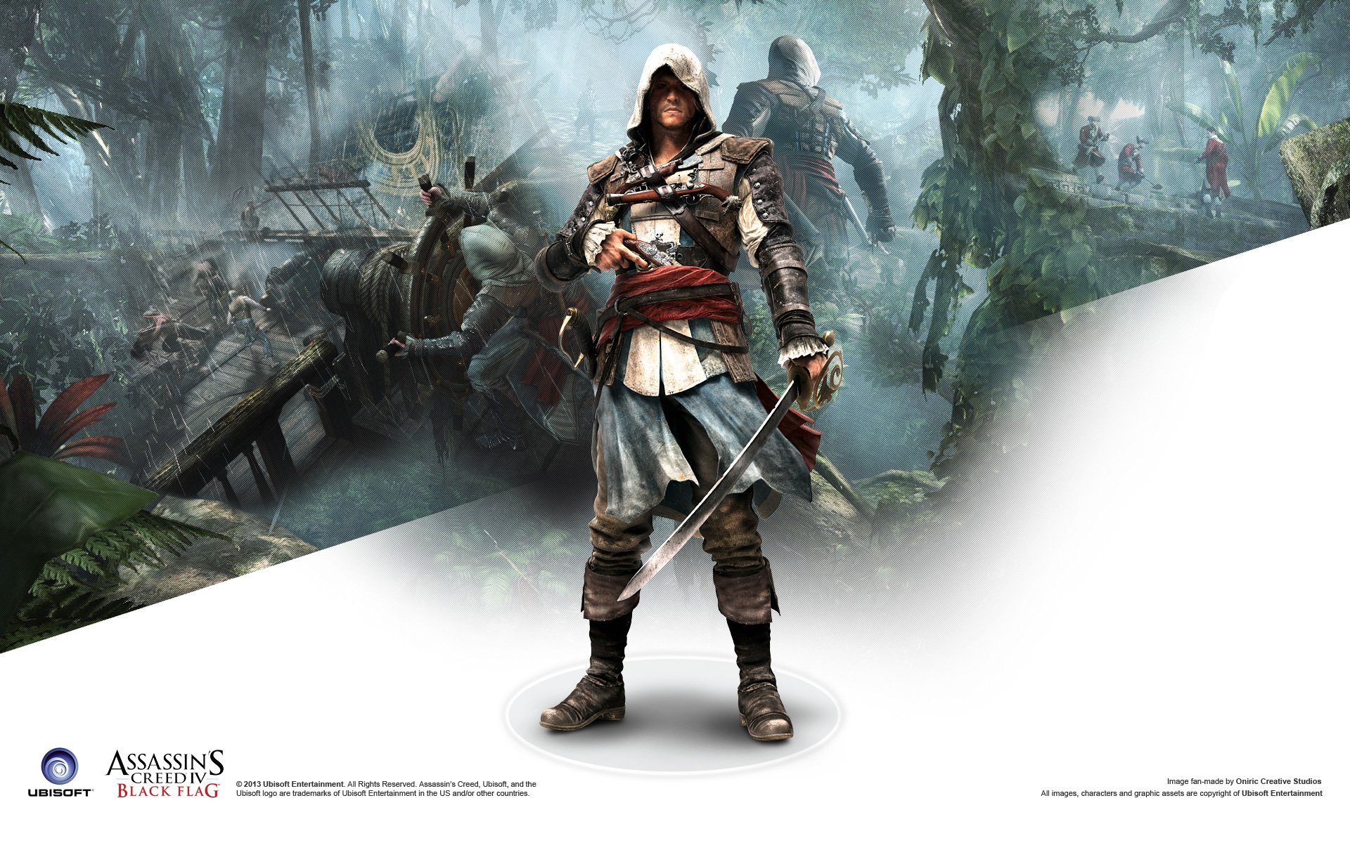 assassins, Creed, Black, Flag, Fantasy, Fighting, Action, Stealth, Adventure, Pirate Wallpaper