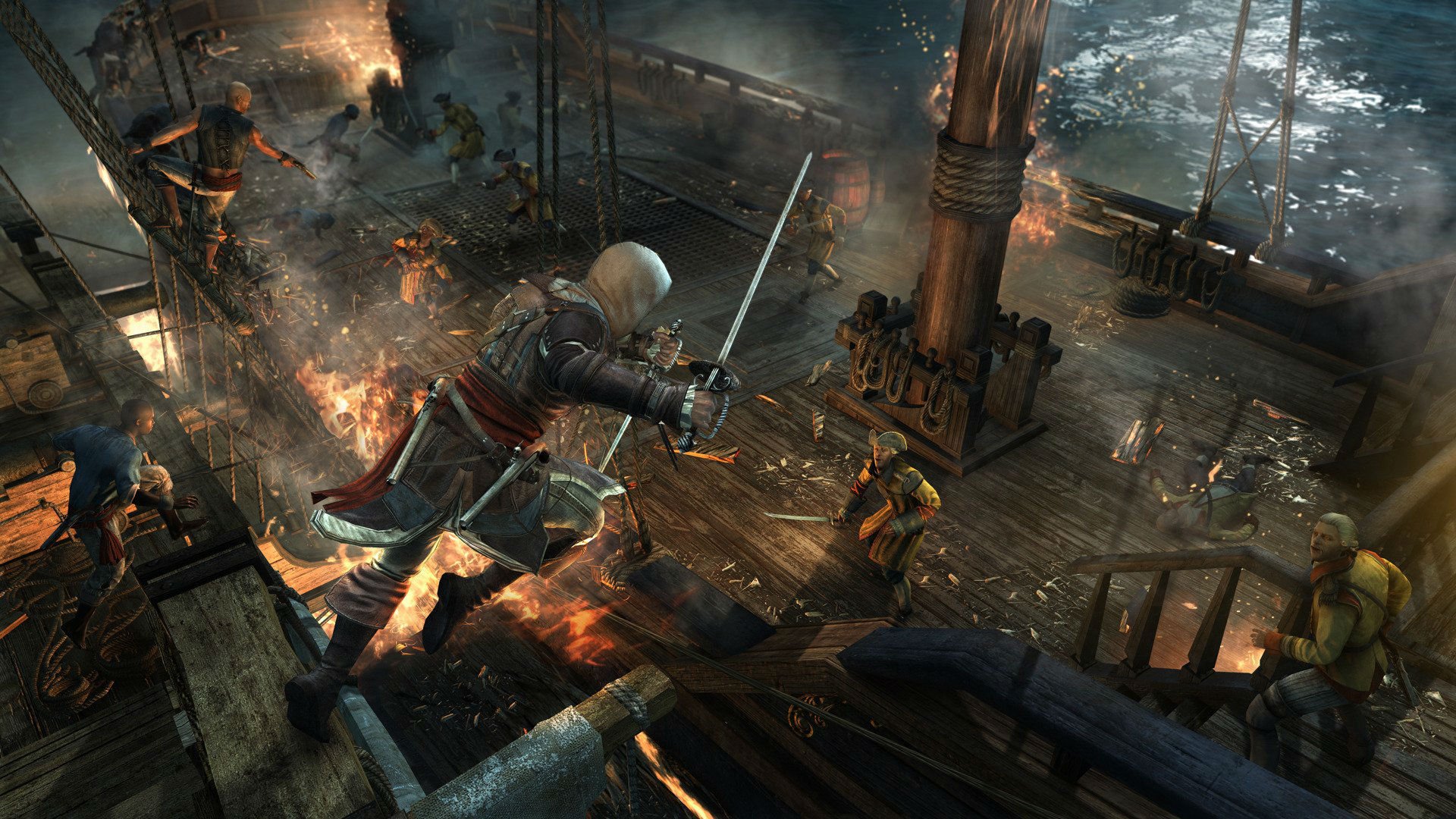assassins, Creed, Black, Flag, Fantasy, Fighting, Action, Stealth, Adventure, Pirate Wallpaper