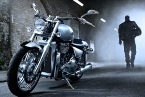 motorcycle, Harley davidson, Man, Fog