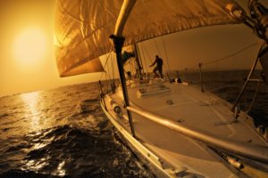 yacht, Sunset, Sea, Sail, Boat, Sports