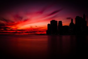 sunset, Manhattan