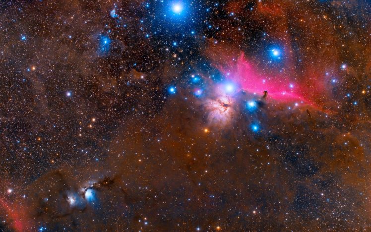 space, Stars, Galaxy, Colors, Orion molecular cloud HD Wallpaper Desktop Background