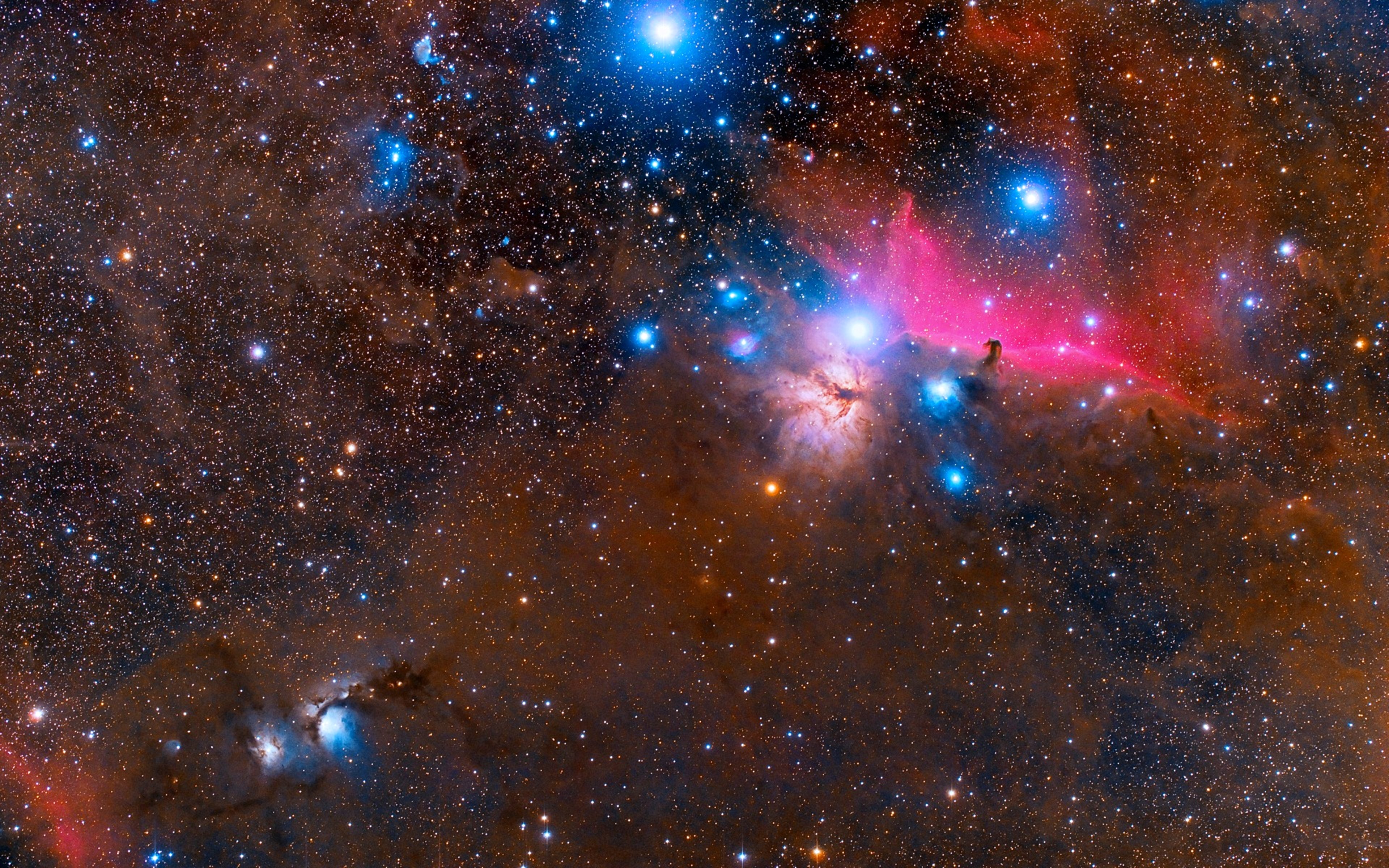 space, Stars, Galaxy, Colors, Orion molecular cloud Wallpaper