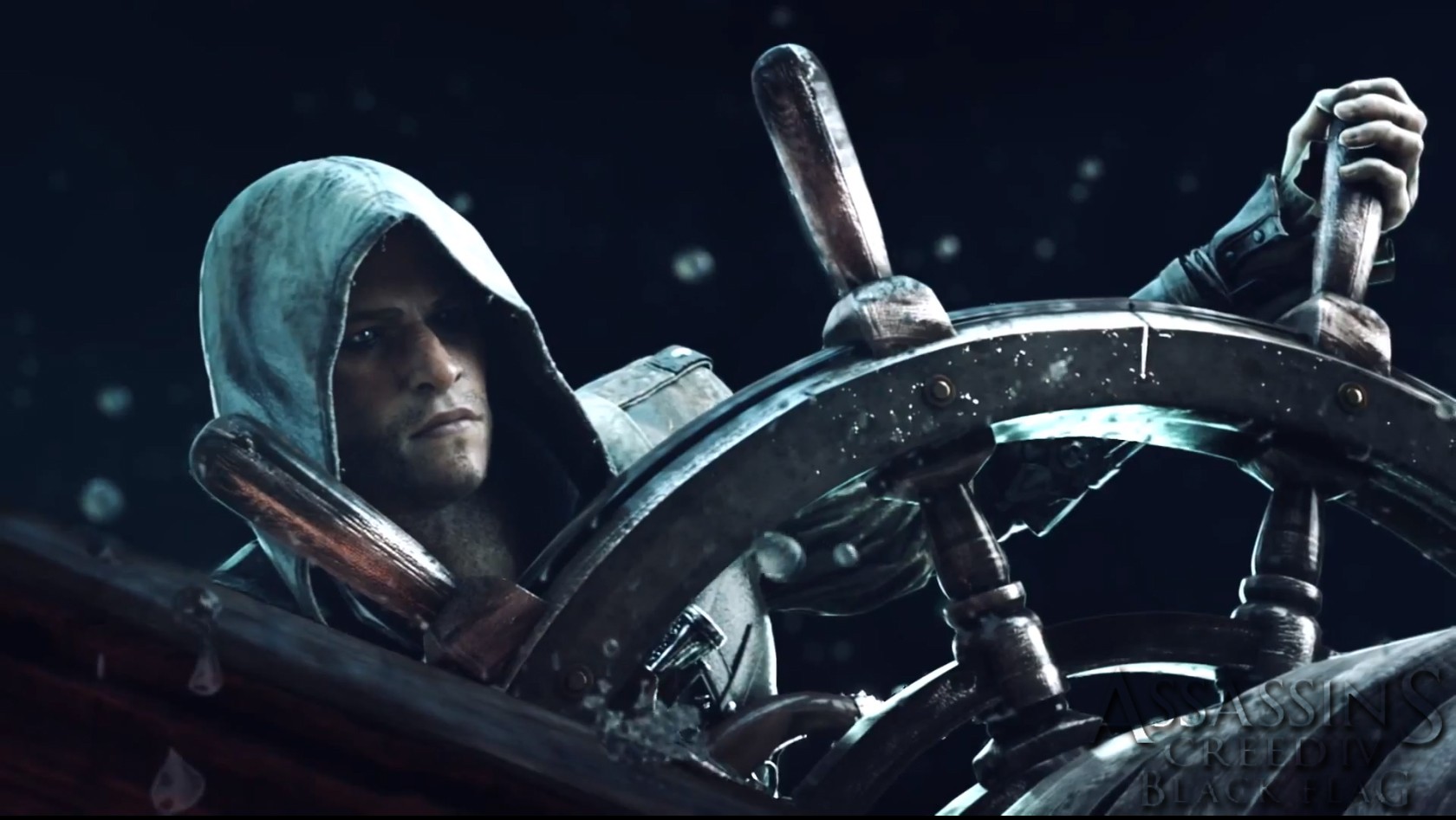 assassins, Creed, Black, Flag Wallpaper