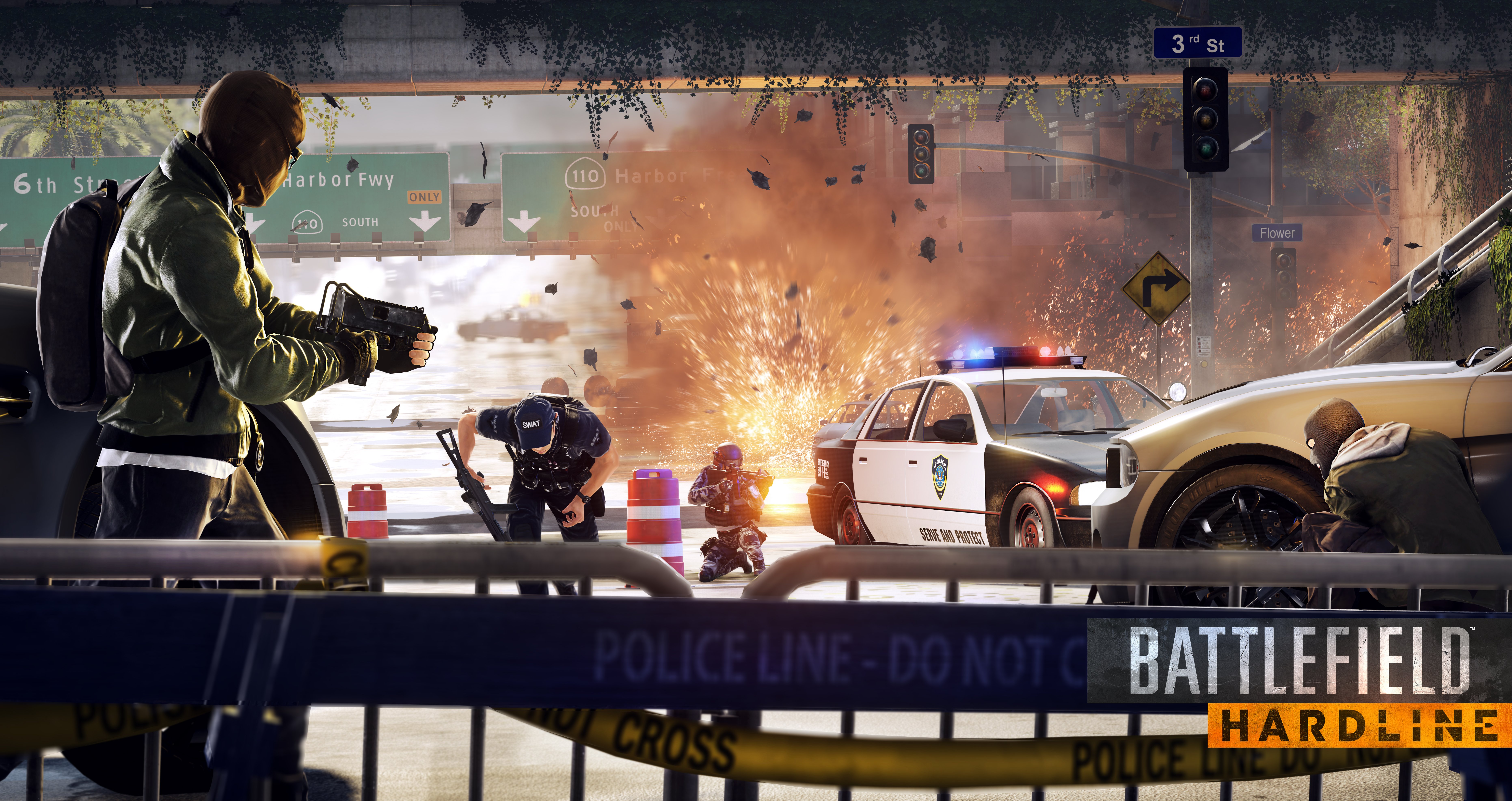 battlefield, Hardline, Shooter, Fighting, Military, Action, Stealth, Tactical, Fps, Crime, Poster Wallpaper