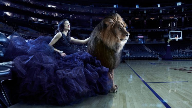 beauty, And, Beast, Woman, And, Lion, Arena HD Wallpaper Desktop Background