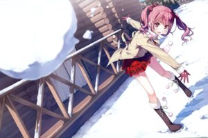 original, Anime, Girl, Snow, Winter