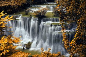 waterfalls, Seasons, Autumn, Nature