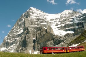 jungfraubahn, And, North, Face, Of, The, Eiger, Switzerland