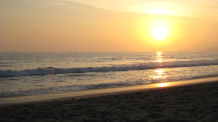 sunset, Landscapes, Nature, Beach, Sea HD Wallpaper Desktop Background