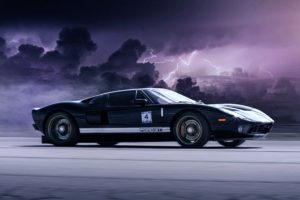 ford, Gt, Clouds, Lightning, Speed, Race, Motors, Cars, Super, Road