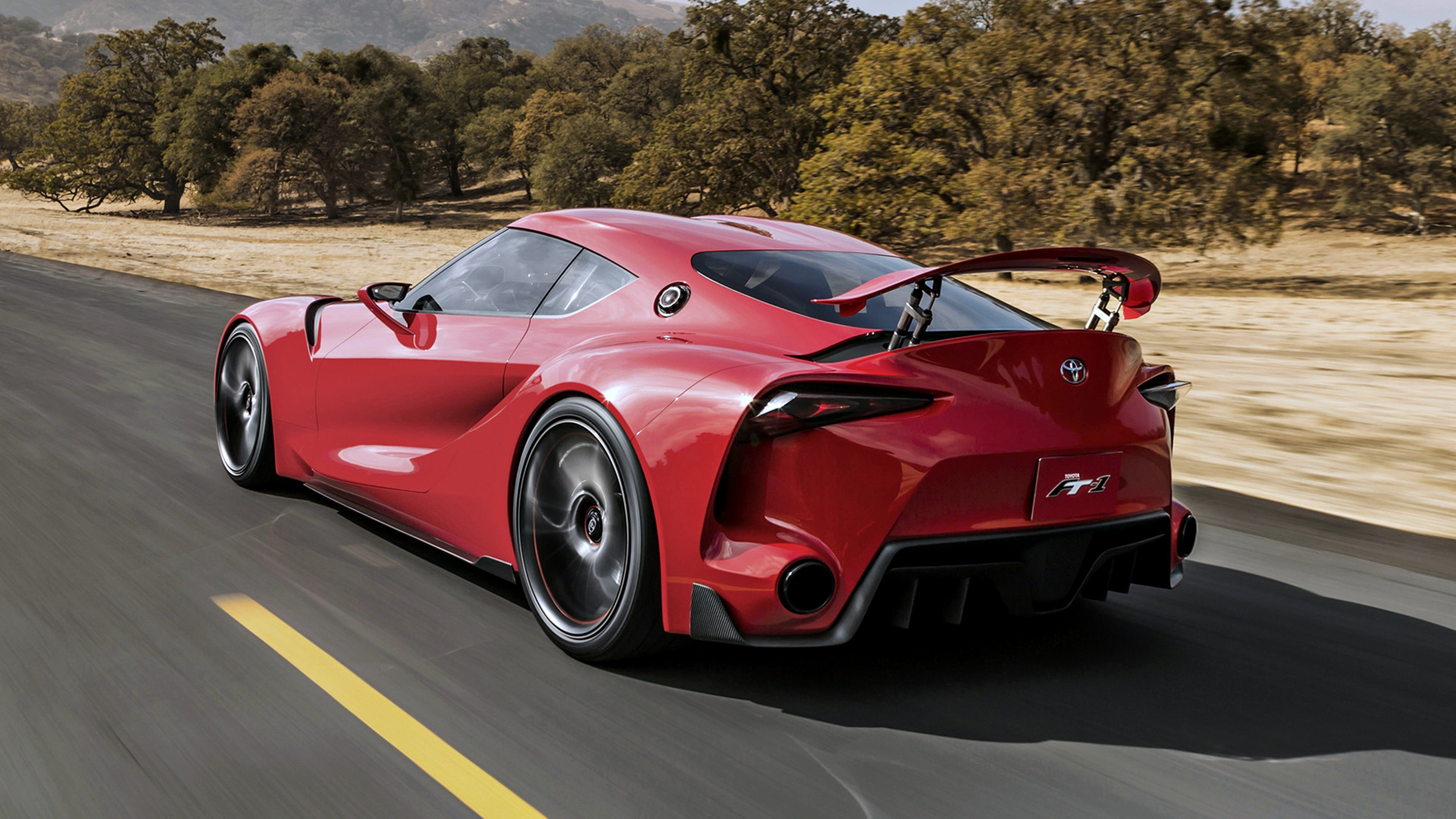 2014, Toyota, Ft 1, Concept, Red, Road, Speed, Race, Supercar, Cars, Motors, Auto, Trees, Landscape Wallpaper