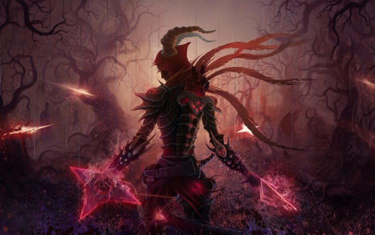 demon, Horn, Devil, Fantasy, Tree HD Wallpaper Desktop Background