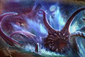 nightmares, From, The, Deep, Mmo, Online, Fantasy, Adventure, Fantasy, Puzzle, 1nftd, Monster, Creature, Octopus
