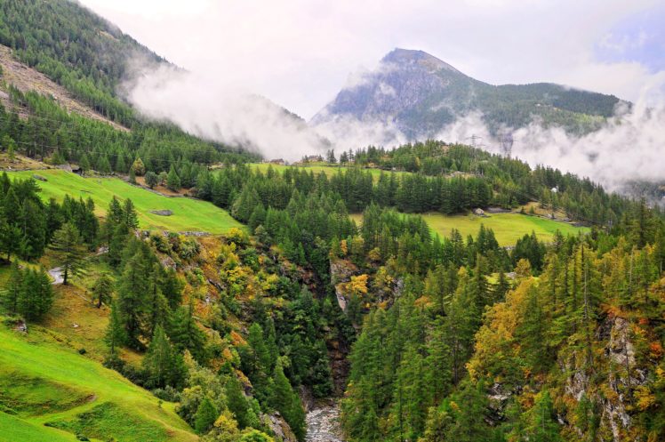 scenery, Switzerland, Mountains, Forests, Grasslands, Nature, Autumn HD Wallpaper Desktop Background