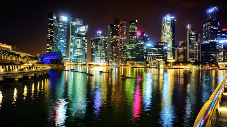 asia, Singapore, City, Marina, Bay, Reflection HD Wallpaper Desktop Background